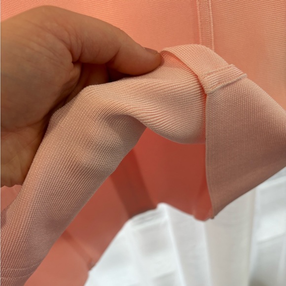 Pink Mesh Bandage long sleeve Dress - Picture 5 of 6